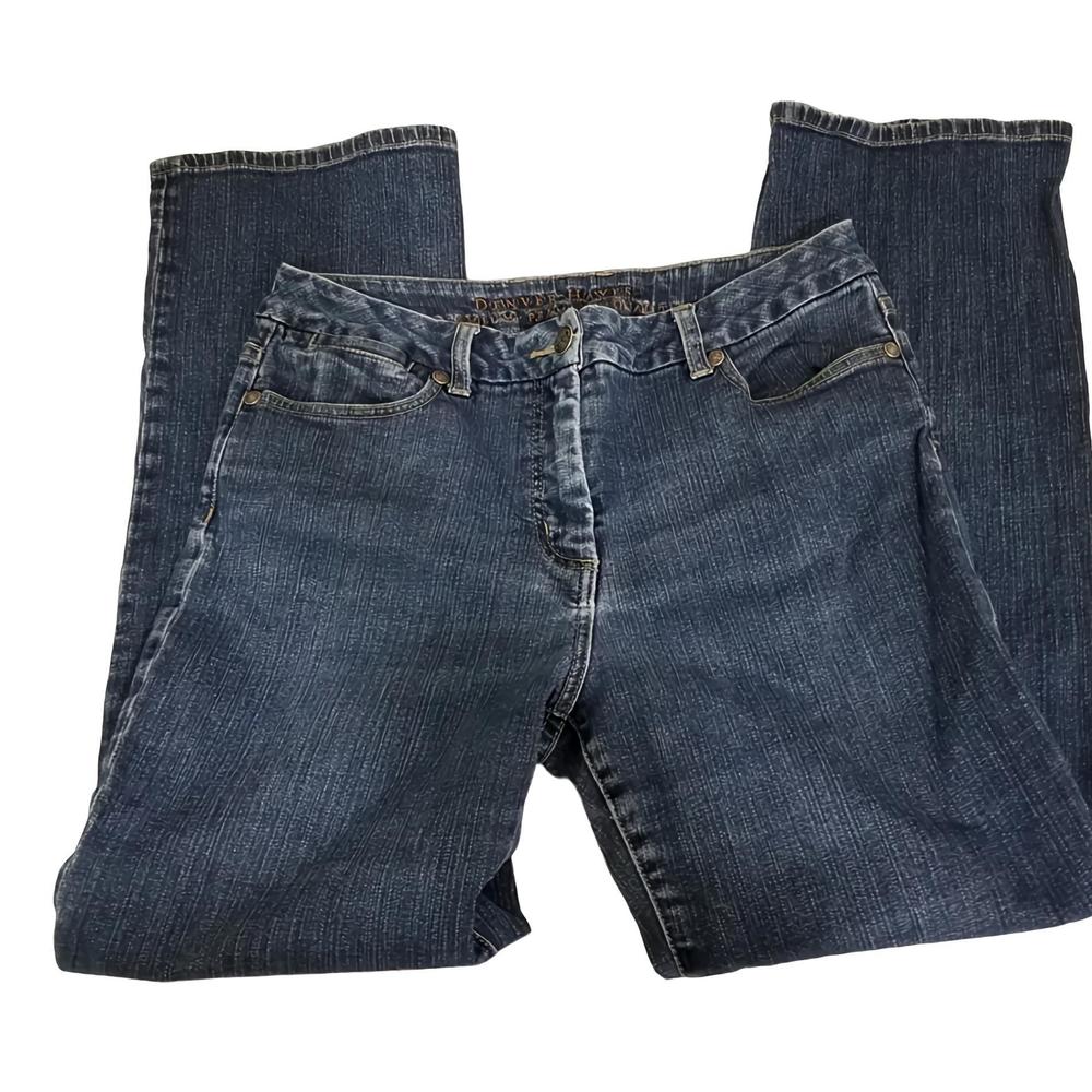 highrise high waisted size 10 high rise Denver Hayes Premiere jeans mid wash